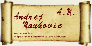 Andrej Mauković vizit kartica